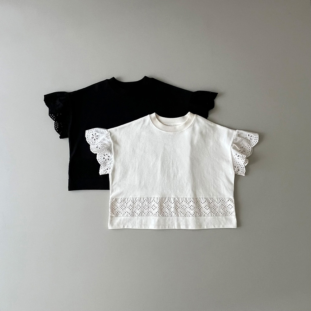 [24봄] 펀칭 레이스 티셔츠